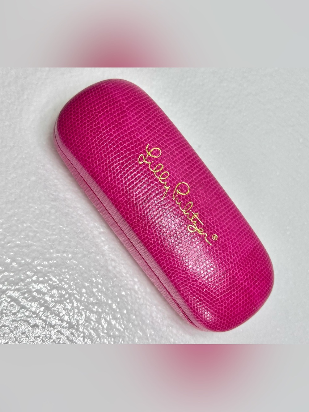 Lilly Pulitzer Pink Snake Print Eyewear Case